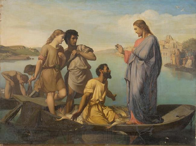 Henri-Pierre Picou The Miraculous Draught Norge oil painting art